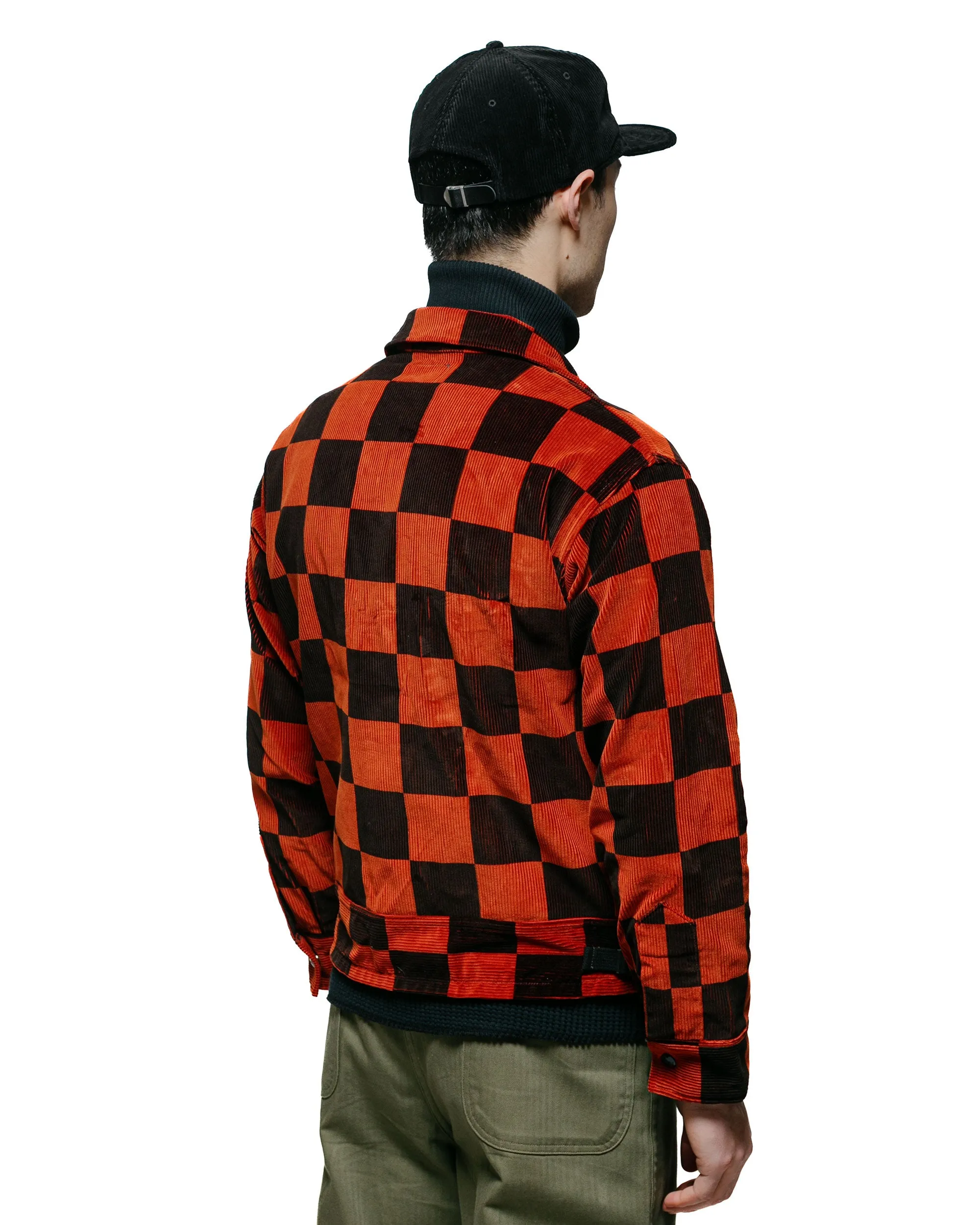 The Real McCoy's BJ23103 Buco Checkered Corduroy Jacket Orange/Black