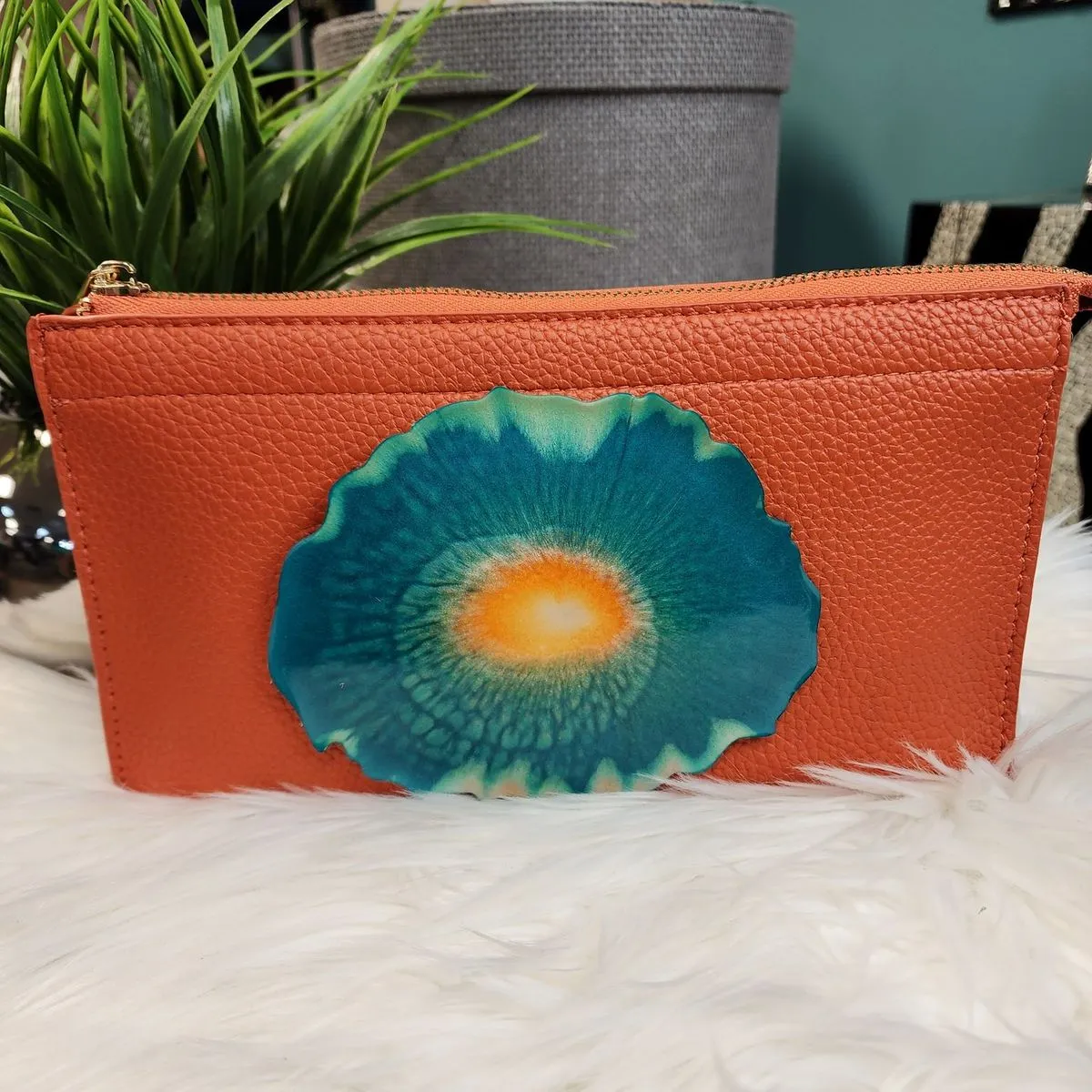 The Shelby Leather Resin Geode Handbag Collection