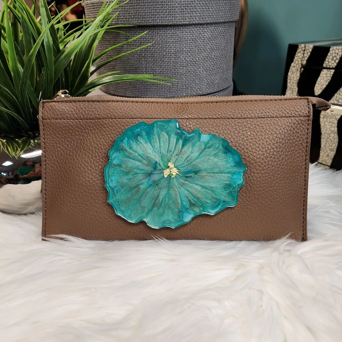 The Shelby Leather Resin Geode Handbag Collection