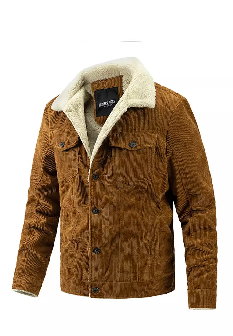 Twenty Eight Shoes Winter Men's Fashion Corduroy Jacket BU668