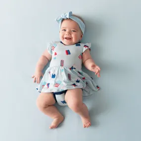 Twirl Bodysuit Dress in Popsicle