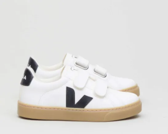 Veja Extra White and Black Velcro Sneaker