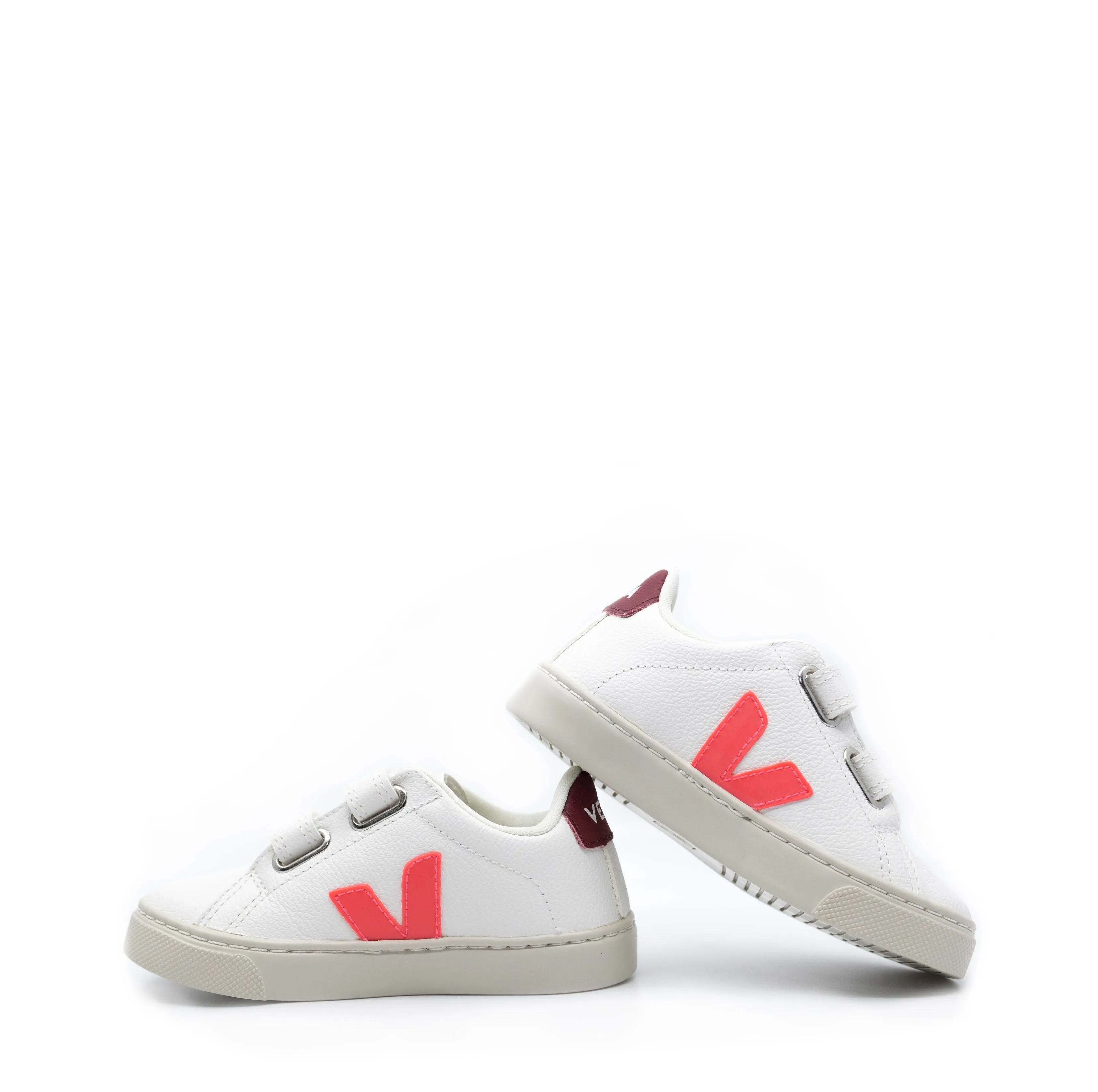 Veja Rose Fluo Marsala Velcro Sneaker