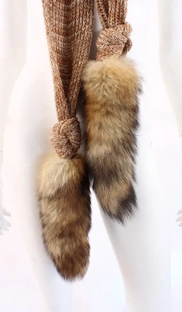 Vintage 70's Fox Tail Scarf