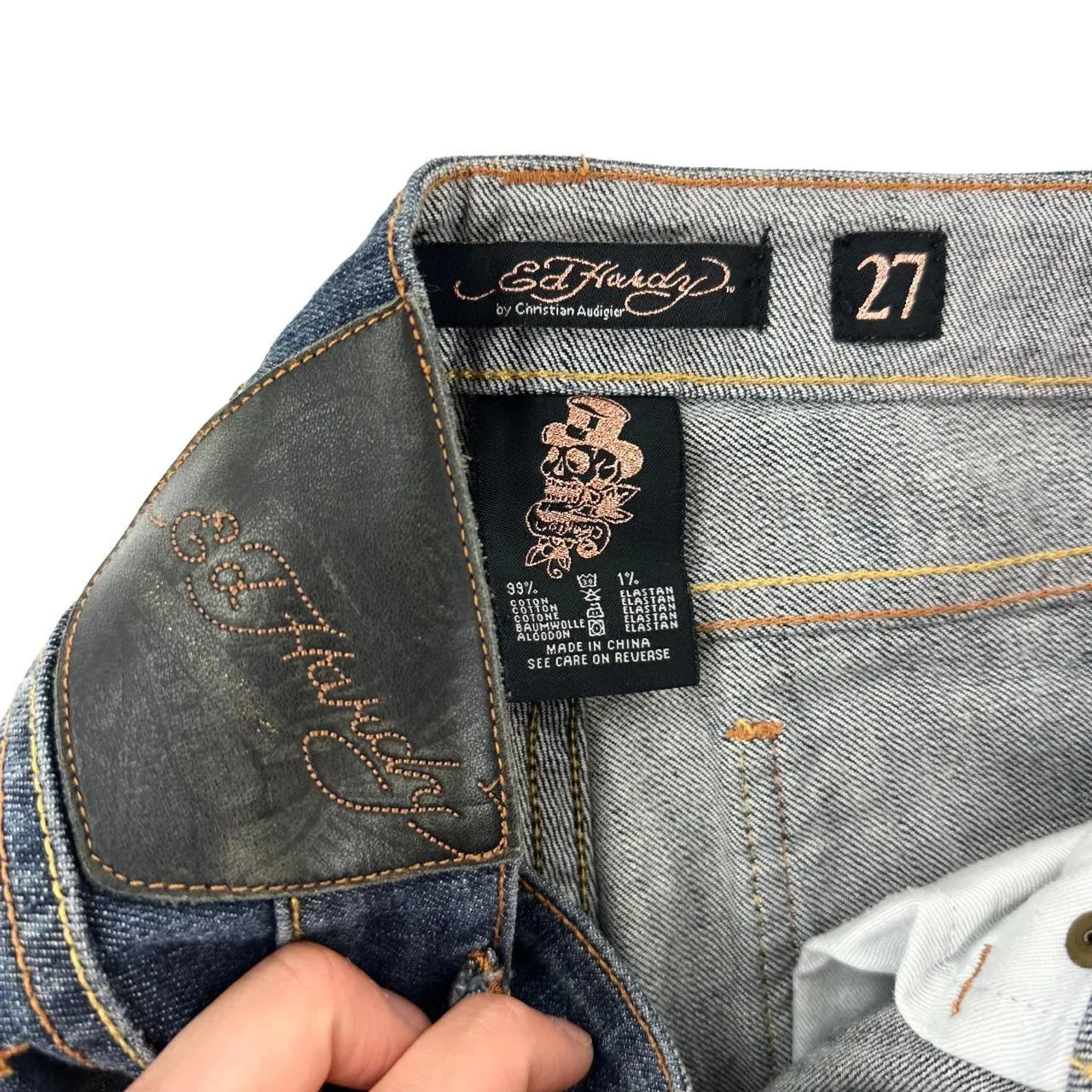 Vintage Ed Hardy Tiger Denim Jeans W27