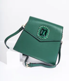 Voodoo Vixen 1940s Green Leatherette & Pendant Handbag