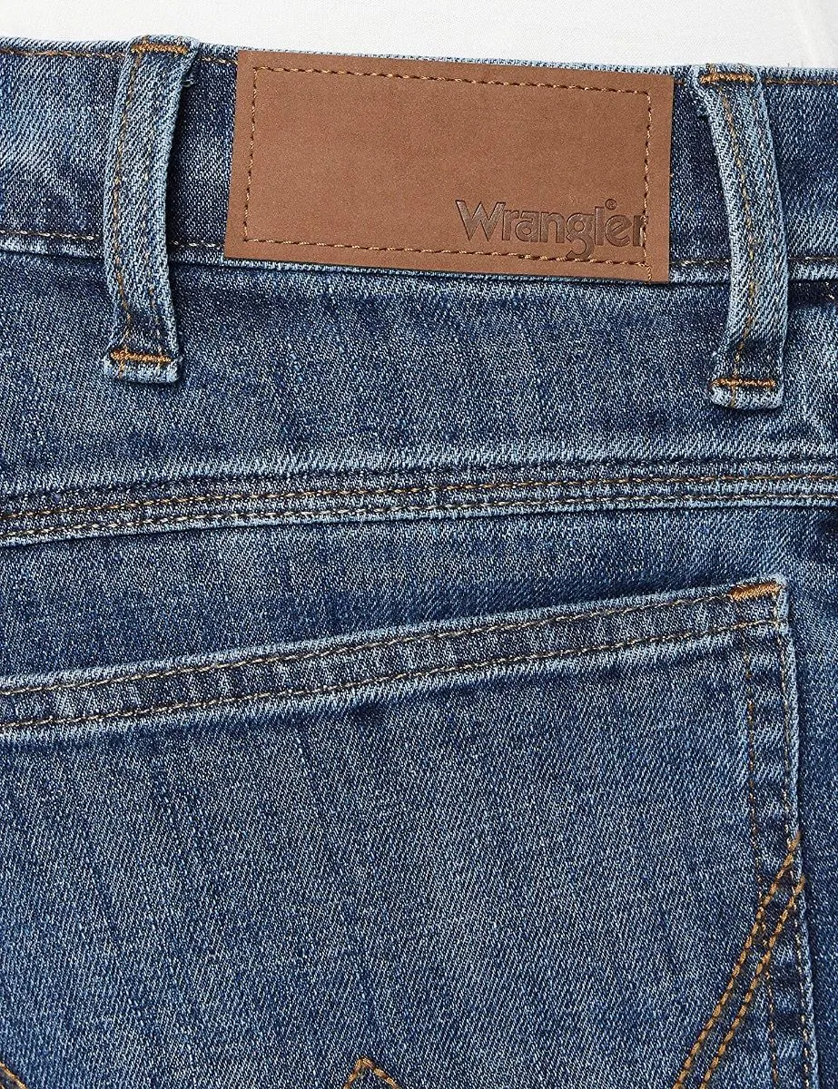 Wrangler Red Kabel Straight Stretch Denim Jeans Mid Stone